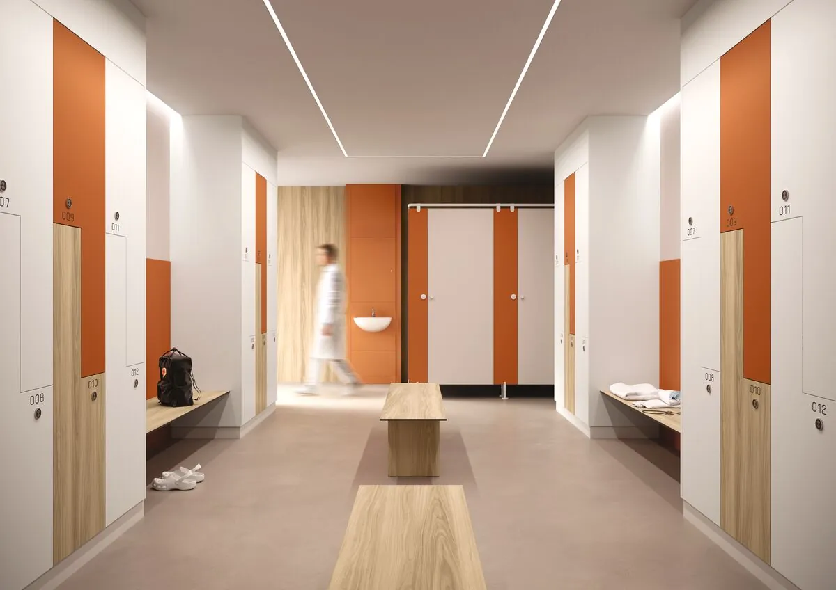 Vestiaire d'entreprise en stratifié